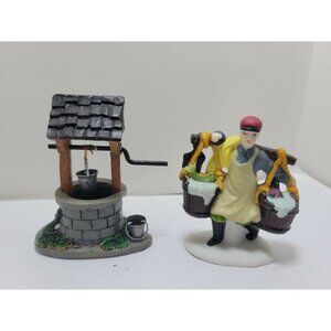 Lemax Christmas Village Town Water Well Wishing Bucket Christmas Village People